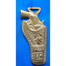 Smith & Wesson in Fancy Tooled Holster, Beautiful Brass Watch Fob.
